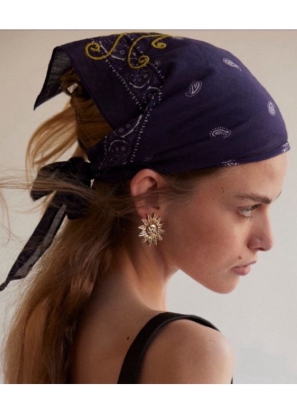 Free People Crawford head scarf bandanna NWT Purple